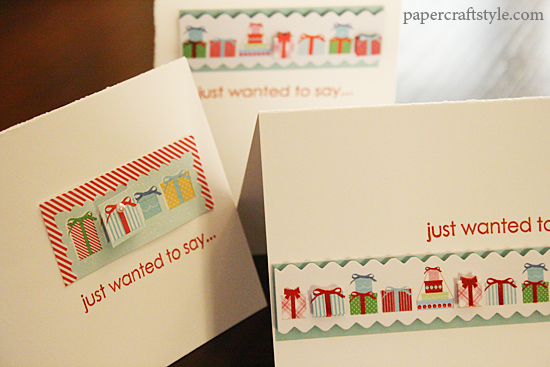 Easy Holiday Thank You Cards by Stephanie Halinski | papercraftstyle.com